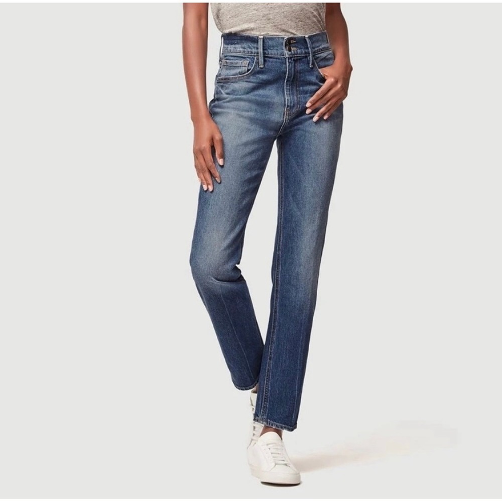 Frame Heritage Le Sylvie‎ Slender Straight Jeans in Halston Wash
